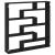 Raft cubic de perete cu 7 compartimente negru lemn prelucrat GartenMobel Dekor