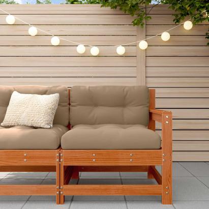 Sofa de colț pentru grădină Lemn masiv de pin Maro Ceară GartenMobel Dekor