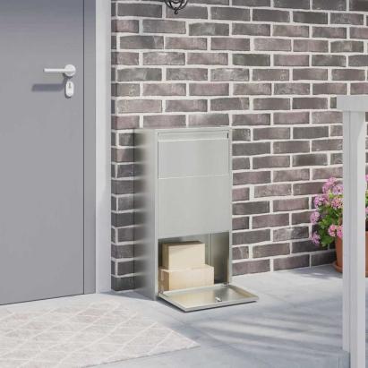 Cutie pentru colet Argintiu 44 x 22 x 82 cm Oțel Galvanizat GartenMobel Dekor