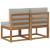 2 Bucată Canapea Medie pentru Exterior Lemn Solid de Acacia GartenMobel Dekor