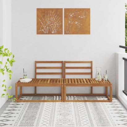 Canapea de exterior 2 Bucată natural 182,5 x 63 x 73 cm GartenMobel Dekor