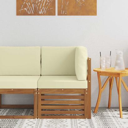 Sofa Colțar pentru Exterior Lemn Solid de Acacia natural GartenMobel Dekor