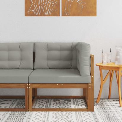 Canapea de colț pentru exterior Lemn Solid de Acacia natural GartenMobel Dekor