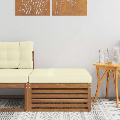 Taburet pentru exterior Lemn Solid de Acacia natural GartenMobel Dekor