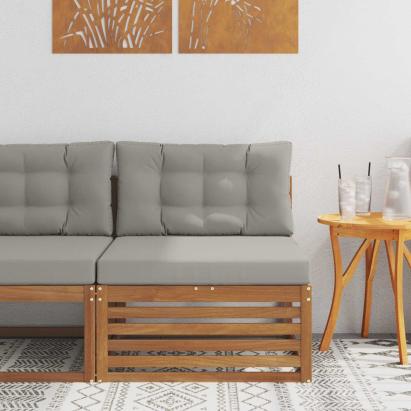 Canapea centrală pentru exterior Lemn Solid de Acacia natural GartenMobel Dekor