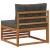 Canapea centrală pentru exterior Lemn Solid de Acacia natural GartenMobel Dekor