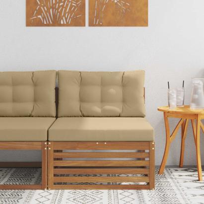 Canapea centrală pentru exterior Lemn Solid de Acacia natural GartenMobel Dekor