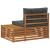 Canapea de exterior cu braț final natural 115 x 83 x 73 cm GartenMobel Dekor