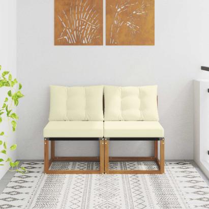 2 Bucată Canapea centrală pentru exterior GartenMobel Dekor