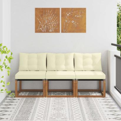 3 Bucată Canapea centrală pentru exterior GartenMobel Dekor