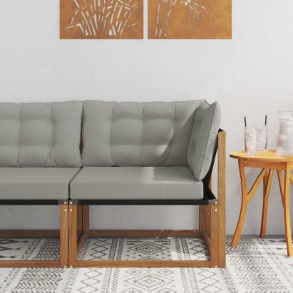 Sofa Colțar pentru Exterior Lemn Solid de Acacia natural GartenMobel Dekor