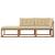 Unități de sofa sectional de exterior cu pernă 3 Bucată natural GartenMobel Dekor