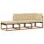Unități de sofa sectional de exterior cu pernă 3 Bucată natural GartenMobel Dekor