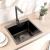 Chiuvetă de bucătărie inox neagră Leziter Korin II 50x50 cm cu baterie