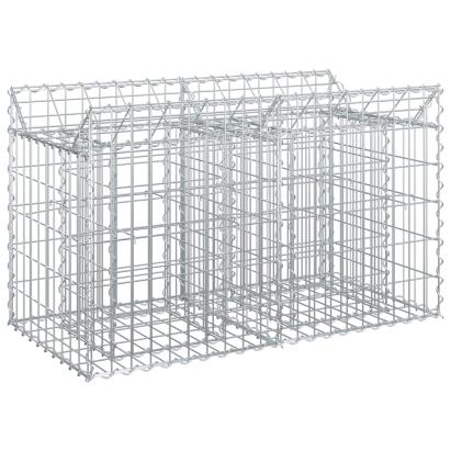 Pat ridicat din gabion Argintiu 100 x 50 x 60 cm GartenMobel Dekor
