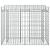Pat ridicat din gabion Argintiu 100 x 50 x 80 cm GartenMobel Dekor