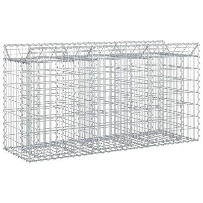 Pat ridicat din gabion Argintiu 150 x 50 x 80 cm GartenMobel Dekor