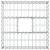 Pat ridicat din gabion Argintiu 60 x 60 x 20 cm Oțel Galvanizat GartenMobel Dekor