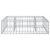 Pat ridicat din gabion Argintiu 80 x 80 x 20 cm Oțel Galvanizat GartenMobel Dekor