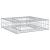 Pat ridicat din gabion Argintiu 80 x 80 x 20 cm Oțel Galvanizat GartenMobel Dekor