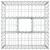 Pat ridicat din gabion Argintiu 60 x 60 x 40 cm Oțel Galvanizat GartenMobel Dekor