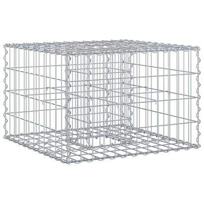 Pat ridicat din gabion Argintiu 60 x 60 x 40 cm Oțel Galvanizat GartenMobel Dekor