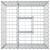Pat ridicat din gabion Argintiu 60 x 60 x 55 cm Oțel Galvanizat GartenMobel Dekor