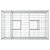 Pat ridicat din gabion Argintiu 100 x 60 x 55 cm GartenMobel Dekor