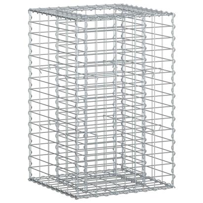 Pat ridicat din gabion Argintiu 50 x 50 x 80 cm Oțel Galvanizat GartenMobel Dekor