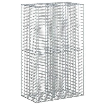 Pat ridicat din gabion Argintiu 90 x 50 x 150 cm GartenMobel Dekor