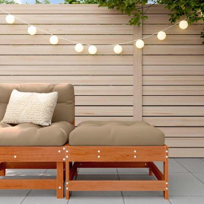 Suport pentru picioare de grădină Lemn masiv de pin Maro Ceară GartenMobel Dekor