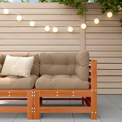 Sofa de colț pentru grădină Lemn masiv de pin Maro Ceară GartenMobel Dekor