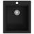 Chiuvetă bucătărie suprapusă, cu un singur bazin, negru, granit GartenMobel Dekor