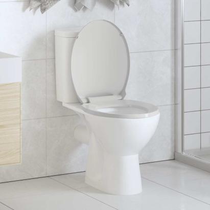 Capac WC cu închidere silențioasă, alb, oval GartenMobel Dekor