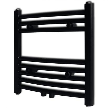 Radiator port-prosop încălzire centrală baie, curbat, negru 480x480 mm GartenMobel Dekor