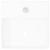Chiuvetă de baie din ceramică cu orificiu pentru robinet, pătrat, alb  GartenMobel Dekor
