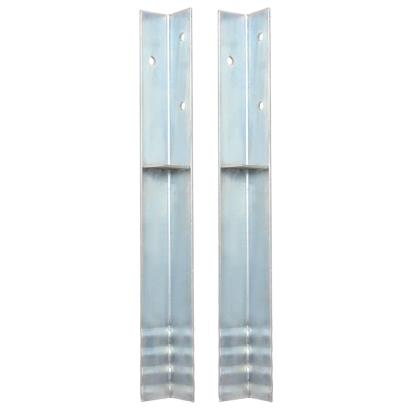 Ancore de sol în formă de L, 2 buc, oțel galvanizat, 5x5x50 cm GartenMobel Dekor