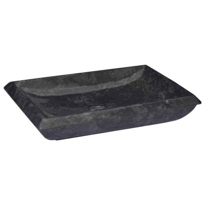 Chiuvetă, negru, 50x35x10 cm, marmură GartenMobel Dekor