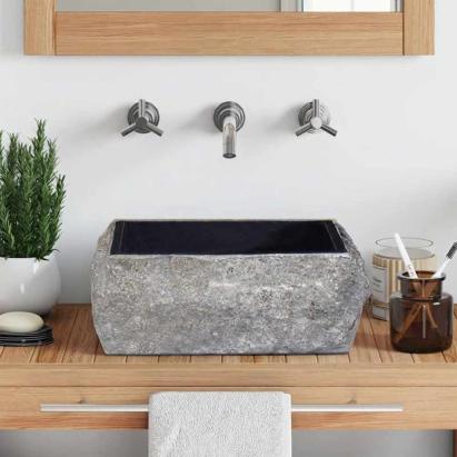 Chiuvetă, negru, 30x30x13 cm, marmură GartenMobel Dekor