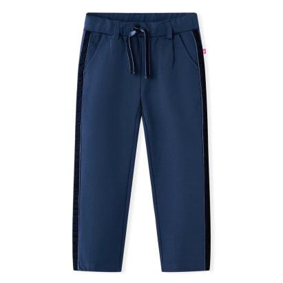 Pantaloni pentru copii cu ornamente negre, bleumarin, 104 GartenMobel Dekor