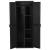 Dulap depozitare de grădină, negru, 65x45x172 cm, PP ratan GartenMobel Dekor