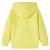 Hanorac cu glugă pentru copii cu fermoar, galben deschis, 128 GartenMobel Dekor