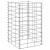 Straturi înălțate gabion, 3 buc., 30x30x50 cm, fier GartenMobel Dekor