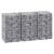 Straturi înălțate gabion, 3 buc., 30x30x50 cm, fier GartenMobel Dekor