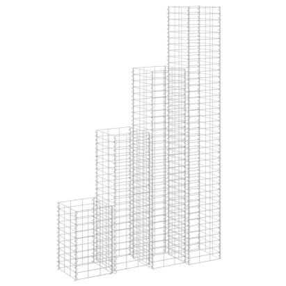 Straturi înălțate gabioane 4 buc. 30x30x50/100/150/200 cm fier GartenMobel Dekor