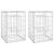 Stâlpi tip coș gabion, 2 buc., 40x40x60 cm, fier GartenMobel Dekor