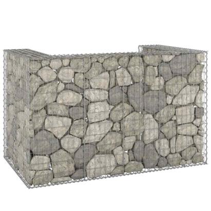 Perete gabion pentru pubele, 180x100x110 cm, oțel galvanizat GartenMobel Dekor