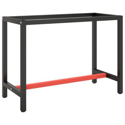Cadru banc de lucru, negru mat/roșu mat, 110x50x79 cm, metal GartenMobel Dekor