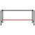 Cadru banc de lucru, negru mat/roșu mat, 180x57x79 cm, metal GartenMobel Dekor