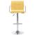 Scaun de bar, galben, material textil GartenMobel Dekor